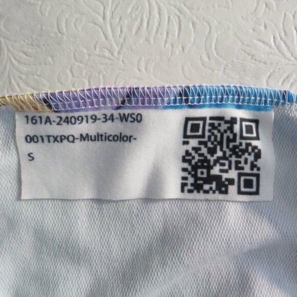 Colorful Checkered Patchwork Print Casual Long Knit Top L - Picture 7 of 8